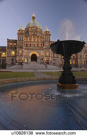 Victoria, British Columbia, Canada, Vancouver Island, Inner Harbour, Parliament Buildings, evening View Large Photo Image Stock Photo - Victoria, British Columbia, Canada, Vancouver Island, Inner Harbour, Parliament Buildings, evening. Fotosearch