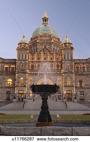 Victoria, British Columbia, Canada, Vancouver Island, Inner Harbour, Parliament Buildings, evening View Large Photo Image Stock Photo - Victoria, British Columbia, Canada, Vancouver Island, Inner Harbour, Parliament Buildings, evening. Fotosearch