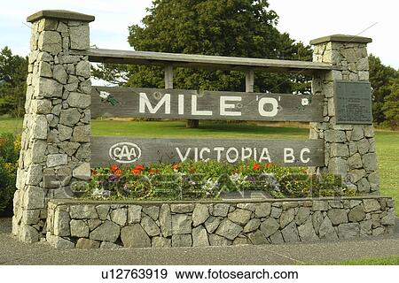 Victoria, British Columbia, Canada, Vancouver Island, Beacon Hill Park, Mile Zero Trans-Canada Highway, official western end of the highway View Large Photo Image Stock Photo - Victoria, British Columbia, Canada, Vancouver Island, Beacon Hill Park, Mile Zero Trans-Canada Highway, official western end of the highway. Fotosearch