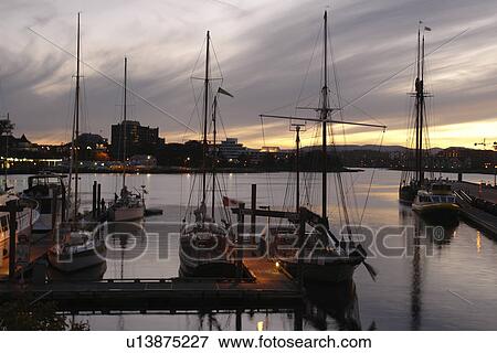 Victoria, British Columbia, Canada, Vancouver Island, Inner Harbour, waterfront, marina, evening View Large Photo Image Stock Photo - Victoria, British Columbia, Canada, Vancouver Island, Inner Harbour, waterfront, marina, evening. Fotosearch