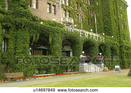 Victoria, British Columbia, Canada, Vancouver Island, Inner Harbour, The Empress Hotel View Large Photo Image Stock Photo - Victoria, British Columbia, Canada, Vancouver Island, Inner Harbour, The Empress Hotel. Fotosearch
