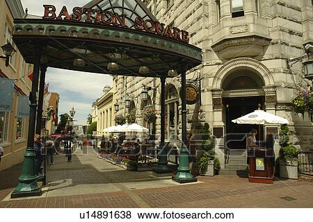 Victoria, British Columbia, Canada, Vancouver Island, downtown, Bastion Square View Large Photo Image Stock Photo - Victoria, British Columbia, Canada, Vancouver Island, downtown, Bastion Square. Fotosearch