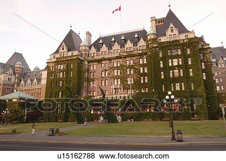 Victoria, British Columbia, Canada, Vancouver Island, Inner Harbour, The Empress Hotel, waterfront View Large Photo Image Stock Photo - Victoria, British Columbia, Canada, Vancouver Island, Inner Harbour, The Empress Hotel, waterfront. Fotosearch