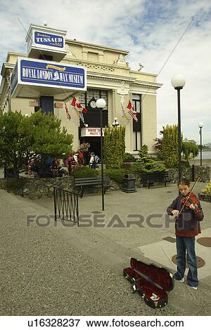 Victoria, British Columbia, Canada, Vancouver Island, Royal London Wax Museum, Josephine Tussaud Wax Figurines, street musician View Large Photo Image Stock Photo - Victoria, British Columbia, Canada, Vancouver Island, Royal London Wax Museum, Josephine Tussaud Wax Figurines, street musician. Fotosearch