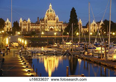 Victoria, British Columbia, Canada, Vancouver Island, Inner Harbour, Parliament Buildings, waterfront, marina, evening View Large Photo Image Stock Photo - Victoria, British Columbia, Canada, Vancouver Island, Inner Harbour, Parliament Buildings, waterfront, marina, evening. Fotosearch