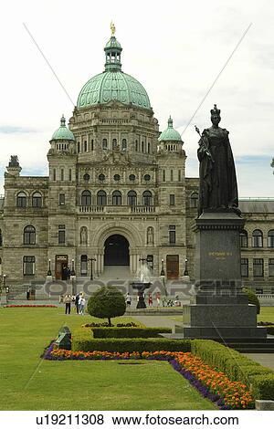 Victoria, British Columbia, Canada, Vancouver Island, Inner Harbour, Parliament Buildings, Queen Victoria Statue View Large Photo Image Stock Photo - Victoria, British Columbia, Canada, Vancouver Island, Inner Harbour, Parliament Buildings, Queen Victoria Statue. Fotosearch