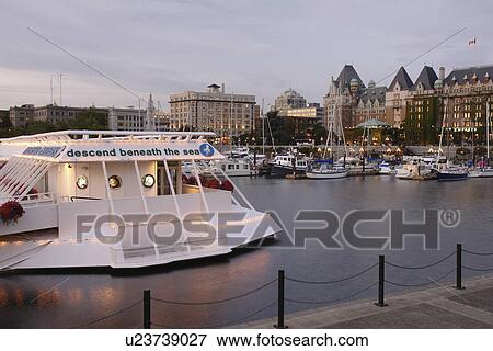 Victoria, British Columbia, Canada, Vancouver Island, Inner Harbour, waterfront, marina, evening View Large Photo Image Stock Photo - Victoria, British Columbia, Canada, Vancouver Island, Inner Harbour, waterfront, marina, evening. Fotosearch