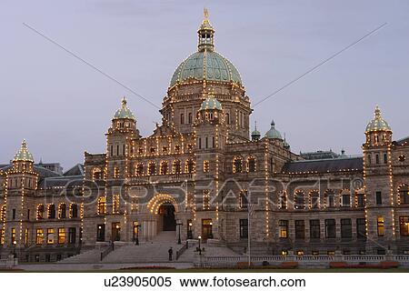 Victoria, British Columbia, Canada, Vancouver Island, Inner Harbour, Parliament Buildings, evening View Large Photo Image Stock Photography - Victoria, British Columbia, Canada, Vancouver Island, Inner Harbour, Parliament Buildings, evening. Fotosearch