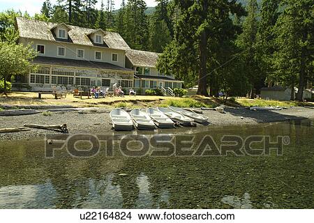 WA, Washington, Olympic Peninsula, Olympic National Park, Lake Crescent Lodge, Lake Crescent View Large Photo Image Picture - WA, Washington, Olympic Peninsula, Olympic National Park, Lake Crescent Lodge, Lake Crescent. Fotosearch