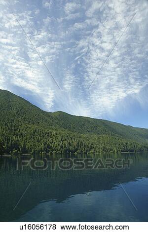 WA, Washington, Olympic Peninsula, Olympic National Park, Lake Crescent Lodge, Lake Crescent View Large Photo Image Stock Photo - WA, Washington, Olympic Peninsula, Olympic National Park, Lake Crescent Lodge, Lake Crescent. Fotosearch