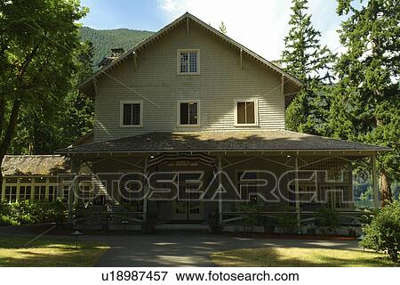 WA, Washington, Olympic Peninsula, Olympic National Park, Lake Crescent Lodge View Large Photo Image Stock Photo - WA, Washington, Olympic Peninsula, Olympic National Park, Lake Crescent Lodge. Fotosearch