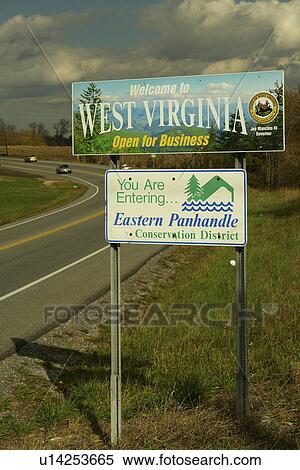 WV, West Virginia, Welcome to West Virginia, Open for Business, stateline, road sign View Large Photo Image Stock Photography - WV, West Virginia, Welcome to West Virginia, Open for Business, stateline, road sign. Fotosearch