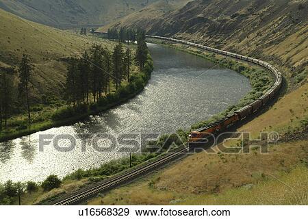 Yakima, WA, Washington, Yakima Canyon, Yakima River Canyon State Scenic Byway, train View Large Photo Image Stock Photo - Yakima, WA, Washington, Yakima Canyon, Yakima River Canyon State Scenic Byway, train. Fotosearch