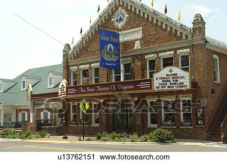 Stock Image -  Abingdon, VA, Virginia, Historic Barter Theatre. Fotosearch