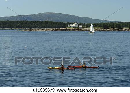 Acadia National Park, ME, Maine, Schoodic Peninsula, kayaking View Large Photo Image Stock Photo - Acadia National Park, ME, Maine, Schoodic Peninsula, kayaking. Fotosearch