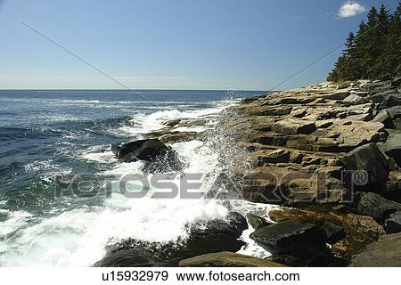 Stock Photo -  Acadia National Park, ME, Maine, Schoodic Peninsula. Fotosearch