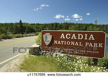 Acadia National Park, ME, Maine, Schoodic Peninsula, entrance sign View Large Photo Image Stock Photography - Acadia National Park, ME, Maine, Schoodic Peninsula, entrance sign. Fotosearch