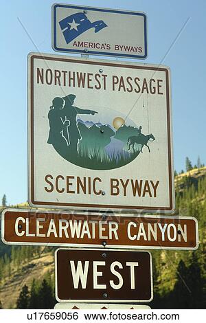 Ahsahka, ID, Idaho, Clearwater River, Northwest Passage National Scenic Byway, road sign, Route 12 West View Large Photo Image Stock Photograph - Ahsahka, ID, Idaho, Clearwater River, Northwest Passage National Scenic Byway, road sign, Route 12 West. Fotosearch