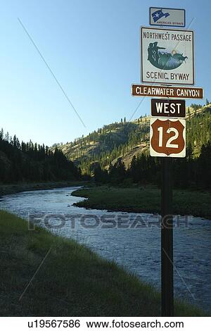 Stock Photograph -  Ahsahka, ID, Idaho, Dworshak Dam & Reservoir. Fotosearch