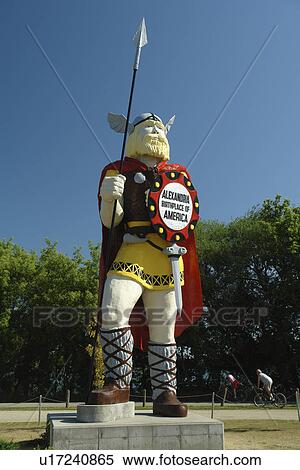 Alexandria, MN, Minnesota, Alex the Viking Statue, Alexandria Birthplace of America View Large Photo Image Stock Photography - Alexandria, MN, Minnesota, Alex the Viking Statue, Alexandria Birthplace of America. Fotosearch