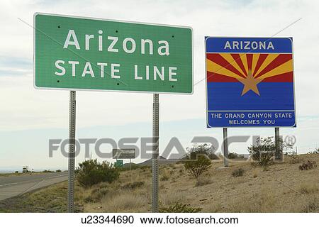 Stock Image -  Arizona, AZ, I-10, . Fotosearch