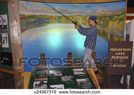 Stock Photograph -  Ashland, WI, Wisconsin, Lake Superior, Northern Great Lakes Visitor center. Fotosearch
