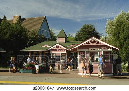 Stock Photo -  Athol, ID, Idaho, Silverwood Theme Park, entrance, ticket office. Fotosearch