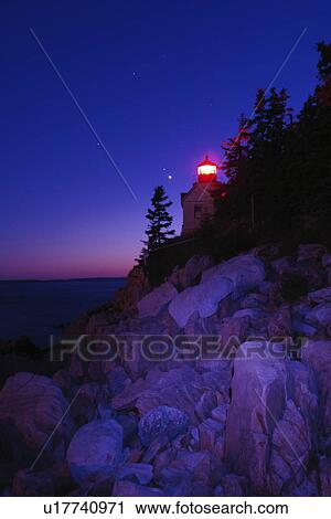 Bass Harbor, ME, Maine, Mt Desert Island, Head Lighthouse, Acadia National Park, evening View Large Photo Image Stock Image - Bass Harbor, ME, Maine, Mt Desert Island, Head Lighthouse, Acadia National Park, evening. Fotosearch