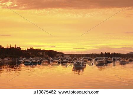 Bernard/Bass Harbor, ME, Maine, fishing harbor, sunset View Large Photo Image Stock Image - Bernard/Bass Harbor, ME, Maine, fishing harbor, sunset. Fotosearch