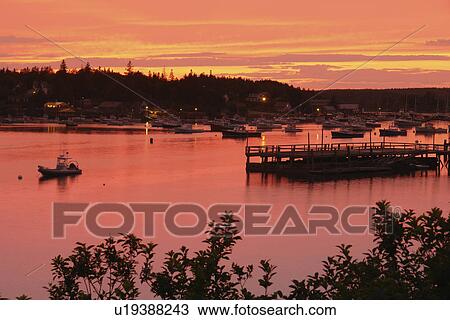 Bernard/Bass Harbor, ME, Maine, fishing harbor, sunset View Large Photo Image Stock Image - Bernard/Bass Harbor, ME, Maine, fishing harbor, sunset. Fotosearch