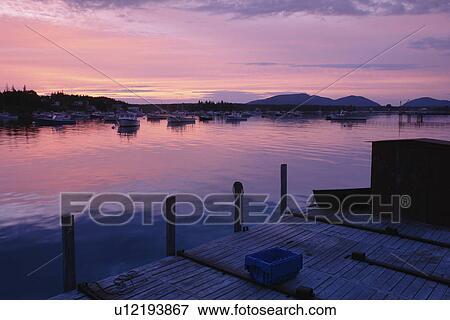 Bernard/Bass Harbor, ME, Maine, fishing harbor, sunset View Large Photo Image Stock Photo - Bernard/Bass Harbor, ME, Maine, fishing harbor, sunset. Fotosearch