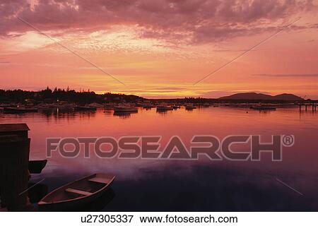 Bernard/Bass Harbor, ME, Maine, fishing harbor, sunset View Large Photo Image Stock Photo - Bernard/Bass Harbor, ME, Maine, fishing harbor, sunset. Fotosearch
