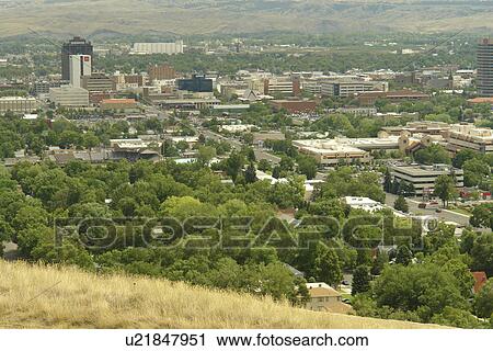 Billings, MT, Montana, aerial, downtown, Rimrock, Chief Black Otter Trail View Large Photo Image Stock Image - Billings, MT, Montana, aerial, downtown, Rimrock, Chief Black Otter Trail. Fotosearch
