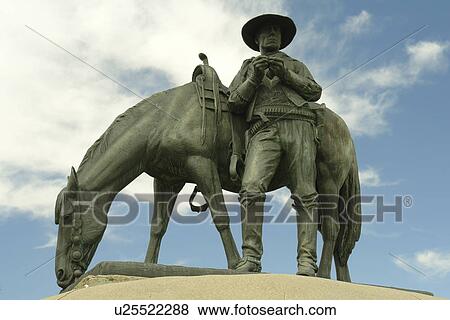 Billings, MT, Montana, Range Rider of the Yellowstone, Cowboy and his Horse Statue, Rimrock, Chief Black Otter Trail View Large Photo Image Stock Photo - Billings, MT, Montana, Range Rider of the Yellowstone, Cowboy and his Horse Statue, Rimrock, Chief Black Otter Trail. Fotosearch