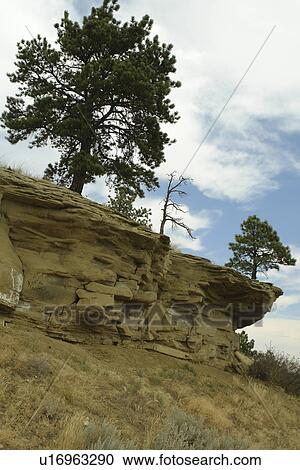Stock Image -  Billings, MT, Montana, Rimrock, Chief Black Otter Trail. Fotosearch