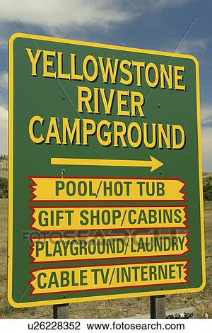Billings, MT, Montana, Yellow River Campground, entrance sign View Large Photo Image Stock Image - Billings, MT, Montana, Yellow River Campground, entrance sign. Fotosearch