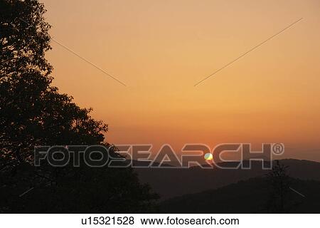 Stock Photo -  Blue Ridge Parkway, Boone, NC, North Carolina, Blue Ridge Mountains, Appalachian Mts sunset. Fotosearch