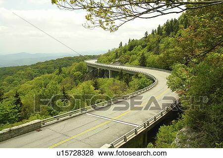Blue Ridge Parkway, Boone, NC, North Carolina, Blue Ridge Mountains, Appalachian Mts Linn Cove Viaduct View Large Photo Image Stock Photo - Blue Ridge Parkway, Boone, NC, North Carolina, Blue Ridge Mountains, Appalachian Mts Linn Cove Viaduct. Fotosearch