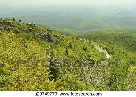 Blue Ridge Parkway, Boone, NC, North Carolina, Blue Ridge Mountains, Appalachian Mts Grandfather Mountain, Rough View Large Photo Image Stock Photo - Blue Ridge Parkway, Boone, NC, North Carolina, Blue Ridge Mountains, Appalachian Mts Grandfather Mountain, Rough . Fotosearch