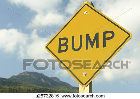 Stock Photograph -  Blue Ridge Parkway, Boone, NC, North Carolina, road sign, BUMP. Fotosearch