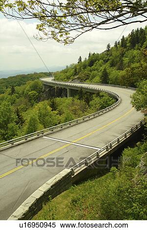 Blue Ridge Parkway, Boone, NC, North Carolina, Blue Ridge Mountains, Appalachian Mts Linn Cove Viaduct View Large Photo Image Stock Photography - Blue Ridge Parkway, Boone, NC, North Carolina, Blue Ridge Mountains, Appalachian Mts Linn Cove Viaduct. Fotosearch