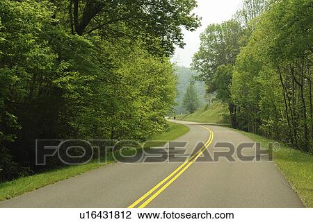 Stock Image -  Blue Ridge Parkway, NC, North Carolina, Blue Ridge Mountains, Appalachian Mts.. Fotosearch