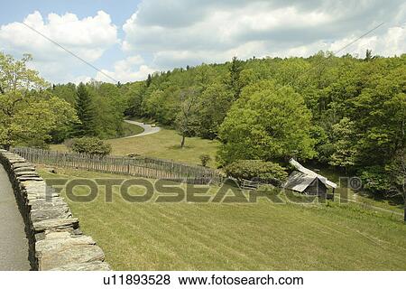 Blue Ridge Parkway, NC, North Carolina, Blue Ridge Mountains, Appalachian Mts Doughton Park, Brinegar Cabin View Large Photo Image Stock Photo - Blue Ridge Parkway, NC, North Carolina, Blue Ridge Mountains, Appalachian Mts Doughton Park, Brinegar Cabin. Fotosearch