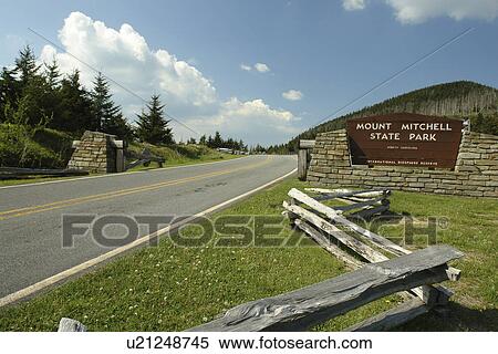 Stock Photography -  Blue Ridge Parkway, NC, North Carolina, Blue Ridge Mountains, Appalachian Mts Mount Mitchell. Fotosearch