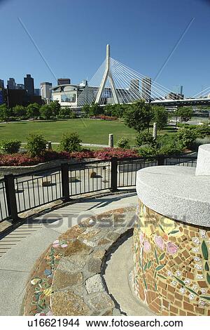 Boston, MA, Massachusetts, Downtown, Charles River Bridge, cable-stayed bridge, The Big Dig View Large Photo Image Picture - Boston, MA, Massachusetts, Downtown, Charles River Bridge, cable-stayed bridge, The Big Dig. Fotosearch