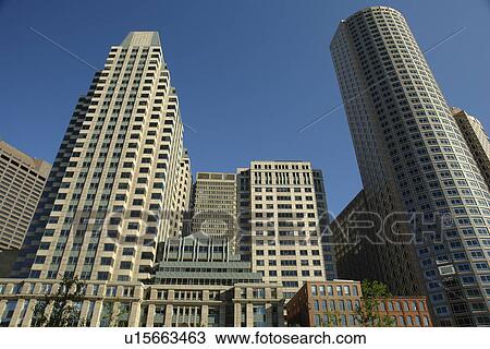 Stock Image -  Boston, MA, Massachusetts, Downtown, skyline. Fotosearch