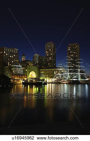 Boston, MA, Massachusetts, Downtown, skyline, evening, harbor View Large Photo Image Stock Image - Boston, MA, Massachusetts, Downtown, skyline, evening, harbor. Fotosearch