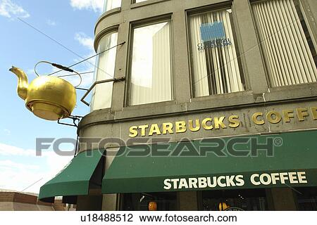 Boston, MA, Massachusetts, Downtown, Starbucks Coffee Shop, giant tea kettle View Large Photo Image Stock Image - Boston, MA, Massachusetts, Downtown, Starbucks Coffee Shop, giant tea kettle. Fotosearch