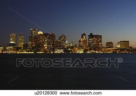 Boston, MA, Massachusetts, Downtown Skyline, evening View Large Photo Image Stock Image - Boston, MA, Massachusetts, Downtown Skyline, evening. Fotosearch