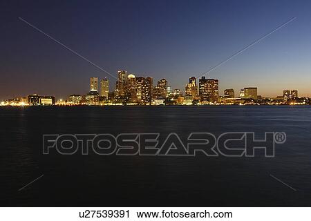 Boston, MA, Massachusetts, Downtown Skyline, evening View Large Photo Image Stock Image - Boston, MA, Massachusetts, Downtown Skyline, evening. Fotosearch